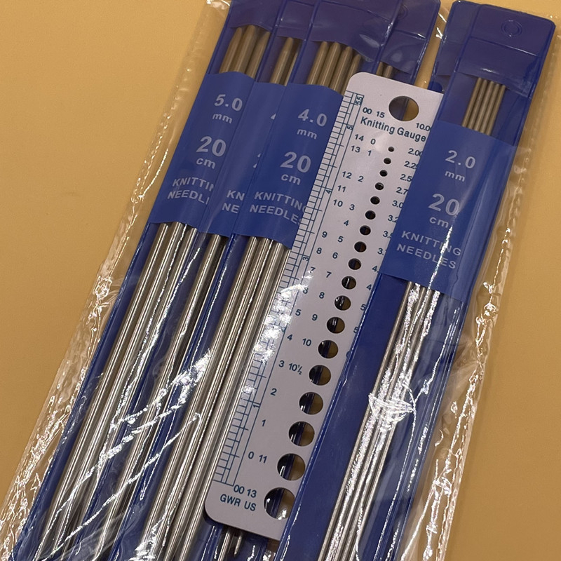 Set igala za pletenje s dvostrukim vrhom, nehrđajući čelik, 7 kom, za pletenje pulovera