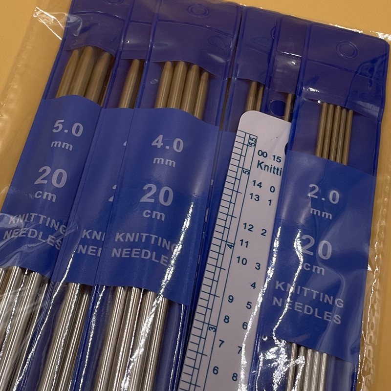 Set igala za pletenje s dvostrukim vrhom, nehrđajući čelik, 7 kom, za pletenje pulovera