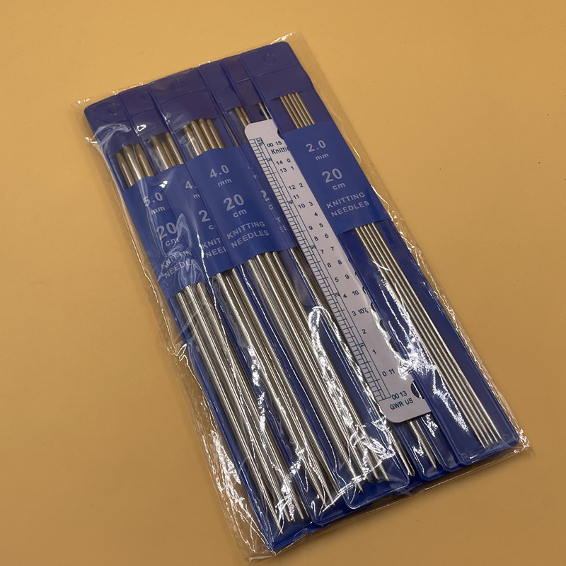 Set igala za pletenje s dvostrukim vrhom, nehrđajući čelik, 7 kom, za pletenje pulovera