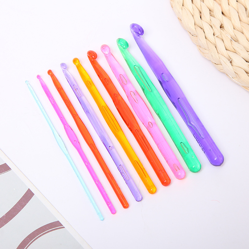 Set de croșete din plastic cu instrument cu vârf unic pentru proiecte DIY realizate manual