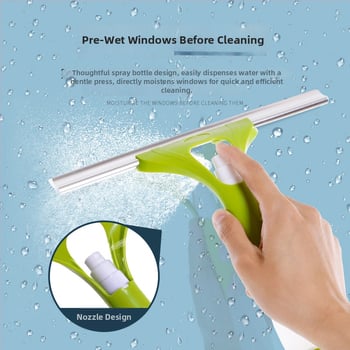 Τρία-σε-ένα εργαλείο καθαρισμού γυαλιών – για καθρέφτες και τζάμια αυτοκινήτου, αφαίρεση υδατικών λεκέδων, πλαστικό, σκούπισμα από τη μία πλευρά