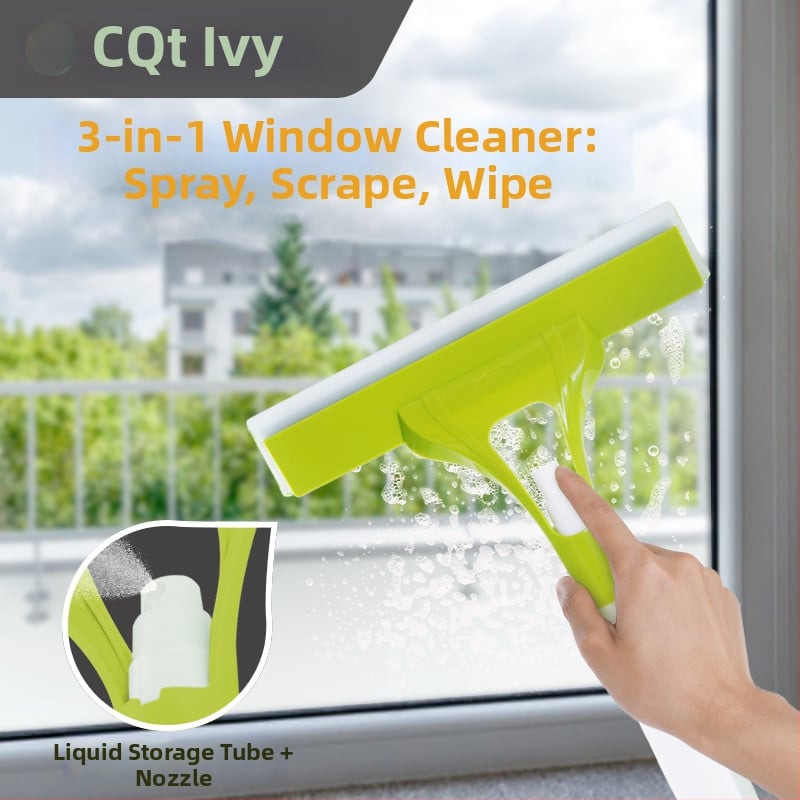 Τρία-σε-ένα εργαλείο καθαρισμού γυαλιών – για καθρέφτες και τζάμια αυτοκινήτου, αφαίρεση υδατικών λεκέδων, πλαστικό, σκούπισμα από τη μία πλευρά