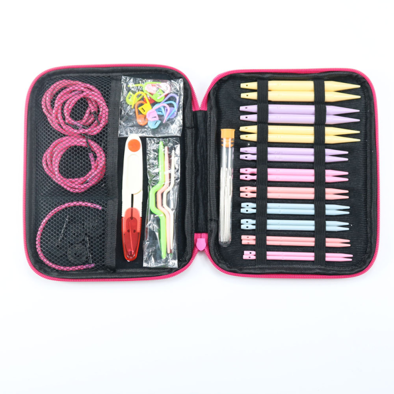 Set kružnih igala za pletenje, ABS plast, odvojivi prsten za mijenjanje užeta, 10 pari po setu, podrijetlo Zhejiang