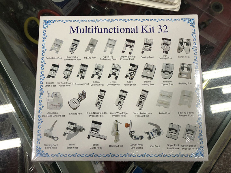 Kućni set presser foot za šivaći stroj, višenamjenski 62-dijelni set, pakiranje 50 komada, bruto težina 15, mogućnost privatne oznake, prilagodba dostupna