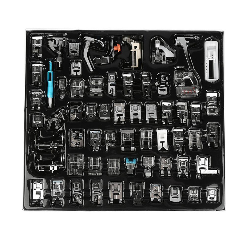 Kućni set presser foot za šivaći stroj, višenamjenski 62-dijelni set, pakiranje 50 komada, bruto težina 15, mogućnost privatne oznake, prilagodba dostupna