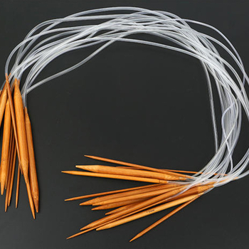 Set de ace pentru tricotat din bambus: ace drepte și circulare și cârlige pentru croșetat; material: bambus; cantitate: 200 buc.