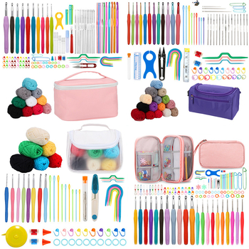 Drveni set kukica za kukičanje za DIY pletenje s torbom za pohranu, ukupna težina 888 g, mogućnost prilagodbe
