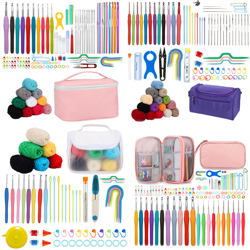 Drveni set kukica za kukičanje za DIY pletenje s torbom za pohranu, ukupna težina 888 g, mogućnost prilagodbe