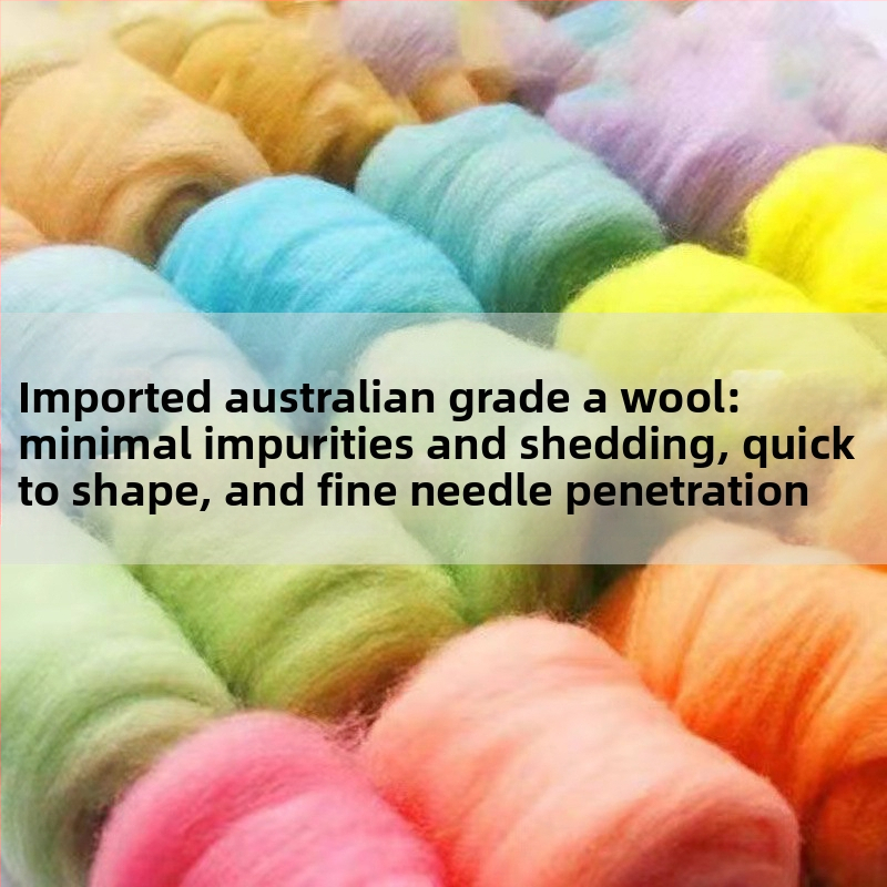 Unique DIY set alata za filcanje vunom iglom – s trake od vunenog filca i vunenim kuglicama – modern stil, set materijala