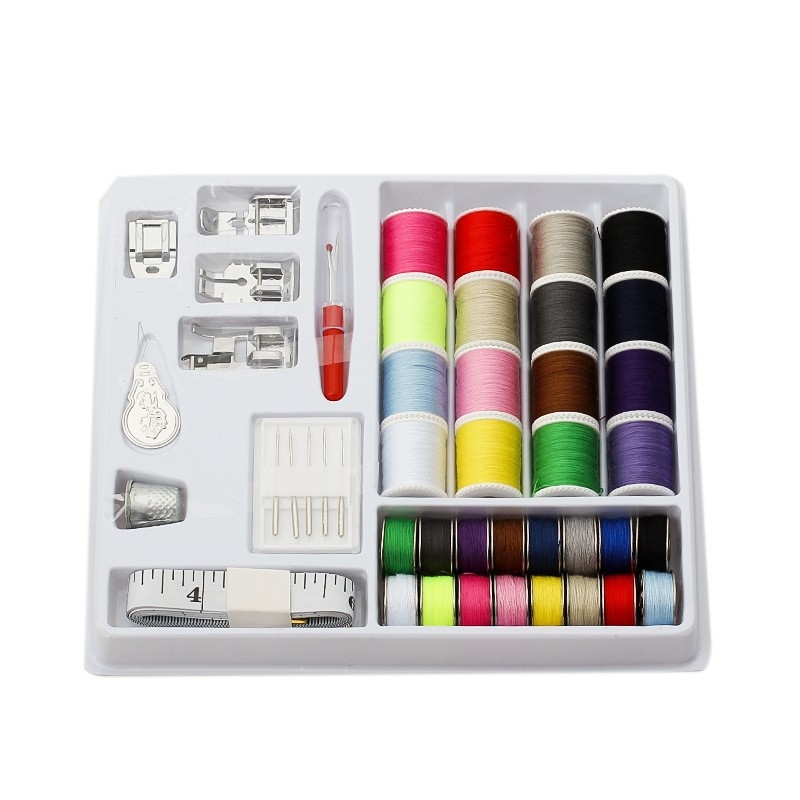 Kutija za šivanje s iglama i nitima, višebojne konce za bobine, donja nit, kućni DIY set za šivanje