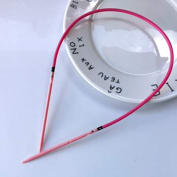 Kružne pletiva igle od ABS plastike, otklopne s zamjenjivim užetom, set od 10 pari, PU torba