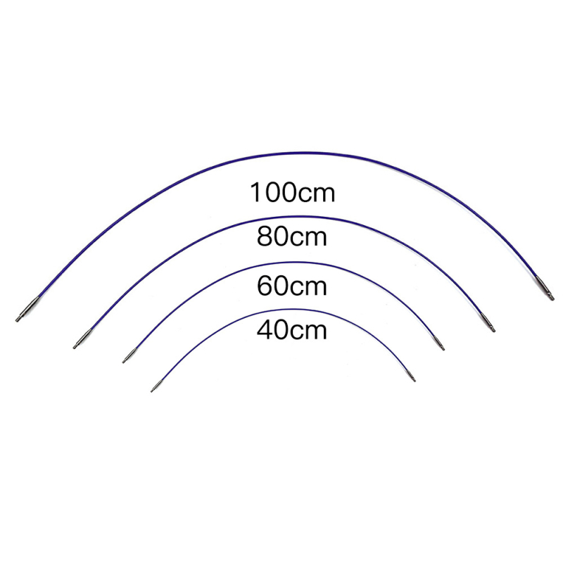Skup igala za pletenje s odvojivim prstenastim iglama, aluminijsko-nikalni premaz, 13 parova, Clear Peak, japanski stil