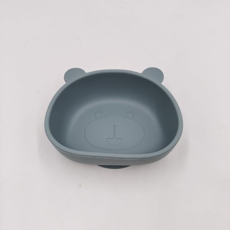 Maisto kokybės silikono kūdikių dubenėlis su siurbtuku, mokomasis dubenėlis kūdikiams su panda dizainu