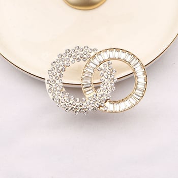 Broșă din aliaj, pentru femei, stil K, zirconiu cristal încrustat, anti-expunere