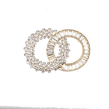 Broșă din aliaj, pentru femei, stil K, zirconiu cristal încrustat, anti-expunere