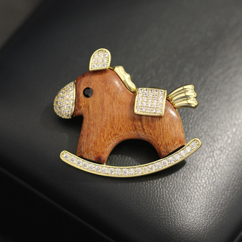 Καρφίτσα για όλους από επίχρυσωμένο χαλκό με ζωικό σχέδιο - ηλεκτροεπιχρυσωμένο φινίρισμα, ευέλικτο αξεσουάρ