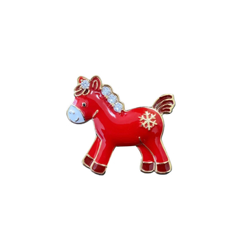 Καρφίτσα από χαλκό, σχήμα ζώδιο, κινεζικό στυλ, φινίρισμα με σταγόνες λαδιού, λογοτεχνικό ρετρό σχέδιο