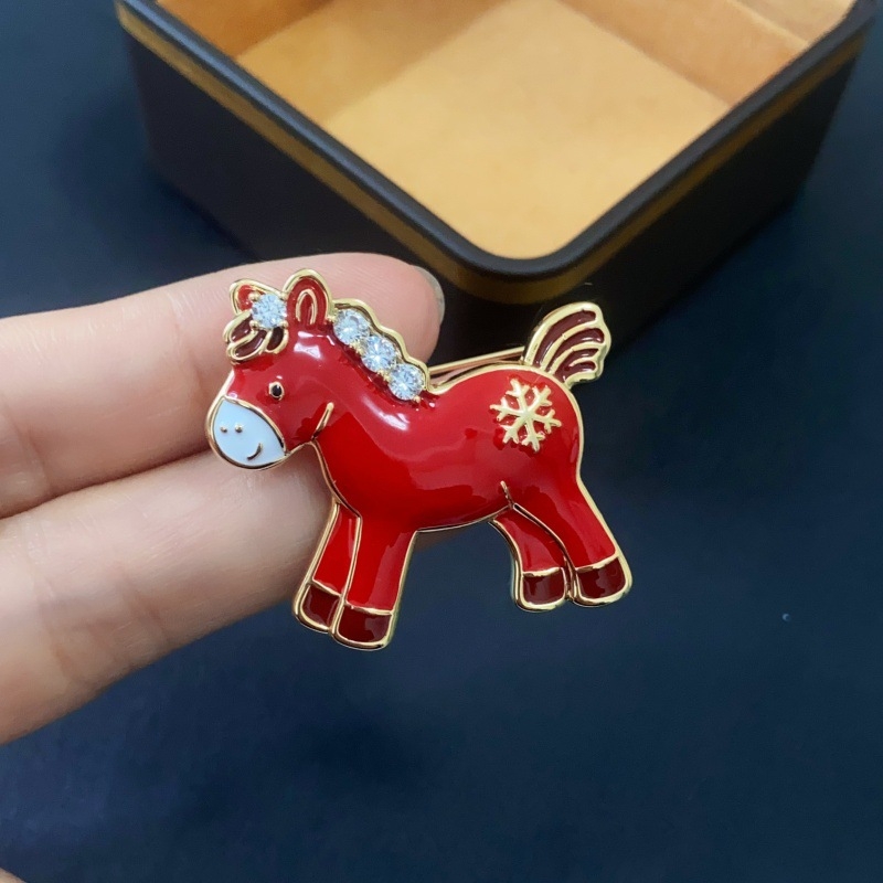 Καρφίτσα από χαλκό, σχήμα ζώδιο, κινεζικό στυλ, φινίρισμα με σταγόνες λαδιού, λογοτεχνικό ρετρό σχέδιο