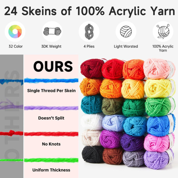 DIY set za heklanje s kukom i uputom u izdržljivoj torbi