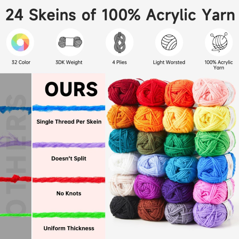 DIY set za heklanje s kukom i uputom u izdržljivoj torbi