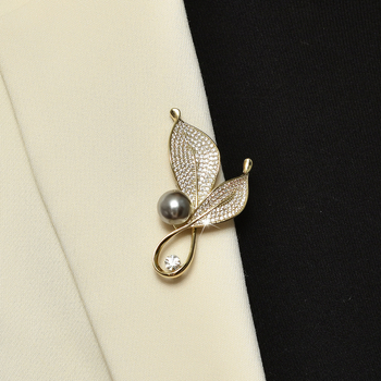 Μεταλλική καρφίτσα με σχέδιο φύλλου, διαμαντένια επεξεργασία, για διακόσμηση, μνήμη και δώρα