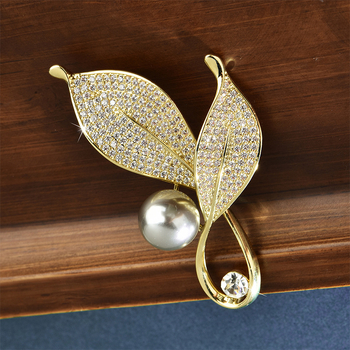 Μεταλλική καρφίτσα με σχέδιο φύλλου, διαμαντένια επεξεργασία, για διακόσμηση, μνήμη και δώρα