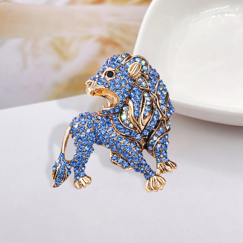 Καρφίτσα λέων από κράμα ψευδαργύρου, ηλεκτροπλατίωση, INS στυλ