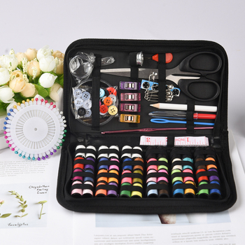 Grandma set za šivanje u kutiji s 172 komada – igle i konac, kućni šivaći set, minimalistički stil