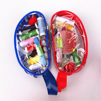 Hordozható PVC varrókészlet háztartási használatra, kézi varróeszközökkel és varrótartó dobozzal; 240 darabos csomag