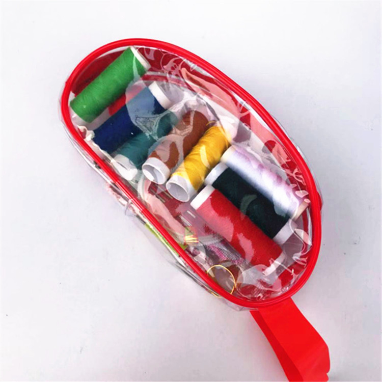 Hordozható PVC varrókészlet háztartási használatra, kézi varróeszközökkel és varrótartó dobozzal; 240 darabos csomag