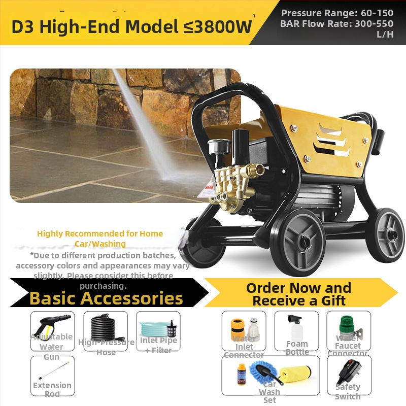 Domáci vysokotlakový čistič, 2200 W, 220 V, max tlak 130 bar, prietok 9 L/min, hmotnosť 14 kg