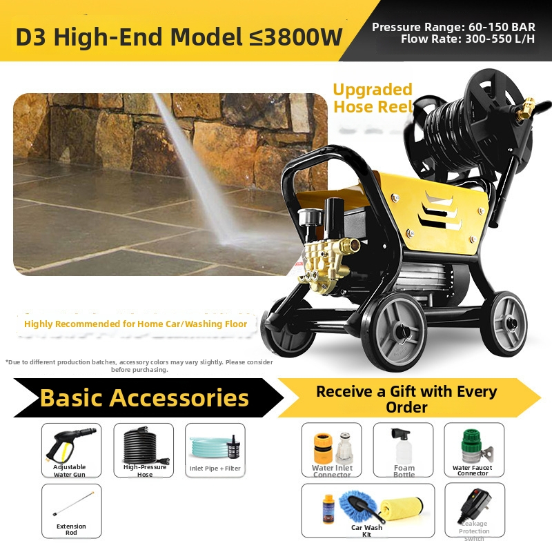 Domáci vysokotlakový čistič, 2200 W, 220 V, max tlak 130 bar, prietok 9 L/min, hmotnosť 14 kg