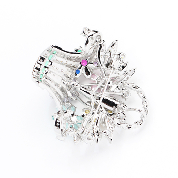 Broșă florală în formă de coș, cupru placat cu aur, electroplacare, brand Yanyi — accesorii elegante pentru femei