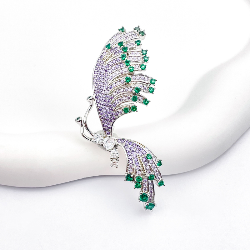 Χαλκός καρφίτσα πεταλούδας, υψηλής ποιότητας ηλεκτροπλατιωμένη διακόσμηση μόδας, unisex, χειμερινή συλλογή 2025