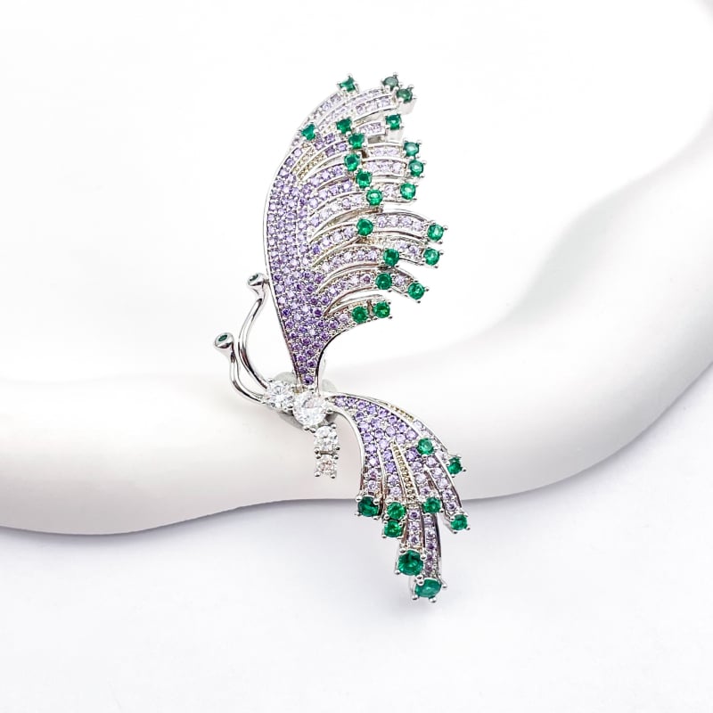 Χαλκός καρφίτσα πεταλούδας, υψηλής ποιότητας ηλεκτροπλατιωμένη διακόσμηση μόδας, unisex, χειμερινή συλλογή 2025