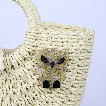 Broșă din acrilic, animal, unisex, design original, vopsire prin coacere, multifuncțională