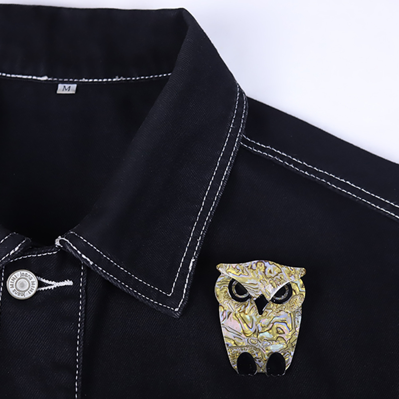 Broșă din acrilic, animal, unisex, design original, vopsire prin coacere, multifuncțională