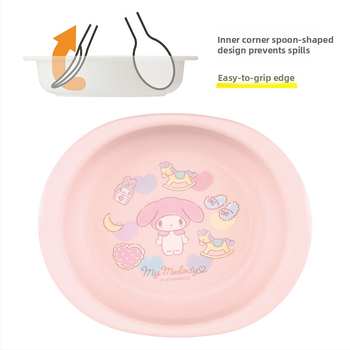 Skater vaikų maisto dubuo – plastikinis dubuo su karikatūriniu stiliumi, atsparus kritimams, tinkamas vaikams nuo 24 mėnesių