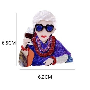 Καρφίτσα ακρυλική με ζωικό μοτίβο, κορεατικό στυλ, πολυλειτουργική