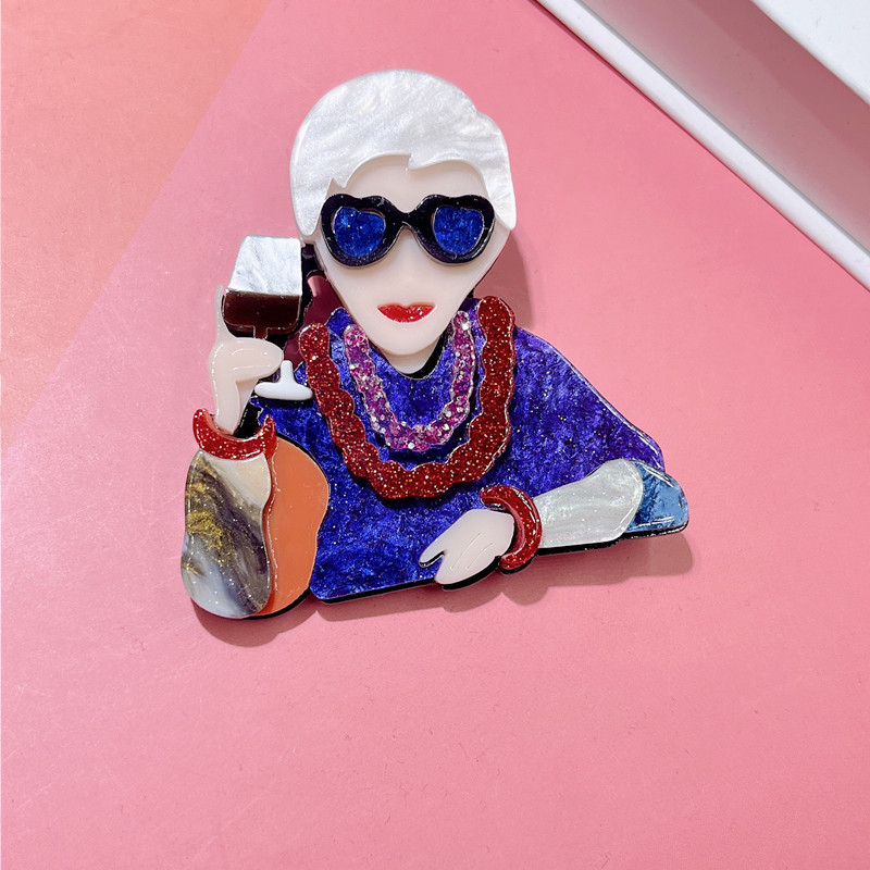 Καρφίτσα ακρυλική με ζωικό μοτίβο, κορεατικό στυλ, πολυλειτουργική