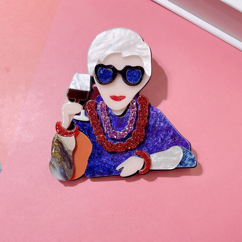 Καρφίτσα ακρυλική με ζωικό μοτίβο, κορεατικό στυλ, πολυλειτουργική