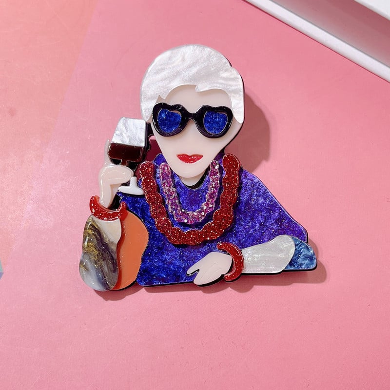 Καρφίτσα ακρυλική με ζωικό μοτίβο, κορεατικό στυλ, πολυλειτουργική