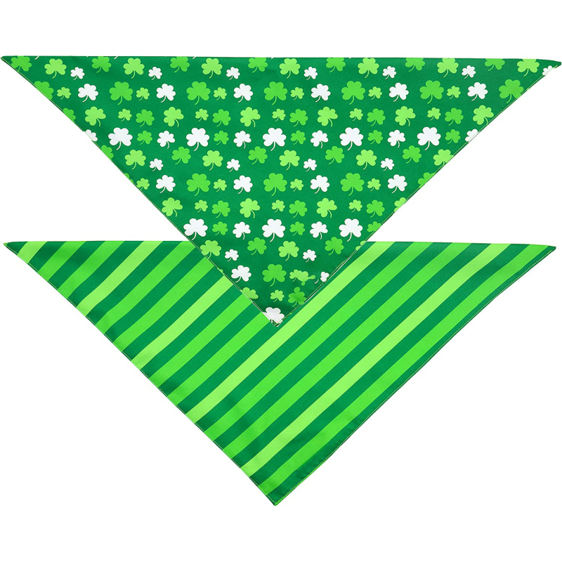 Kutyák háromszög alakú sálja, csíkos anyag, Twill szövet, nyomtatás