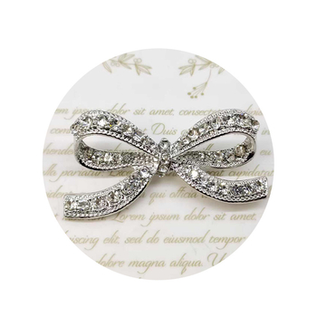 Μπρόζ από κράμα με γεωμετρικό σχέδιο σε σχήμα φιόγκο, διακοσμητική και σταθερή καρφίτσα για γυναικείες ενδυμασίες και τσάντες, Άνοιξη 2024