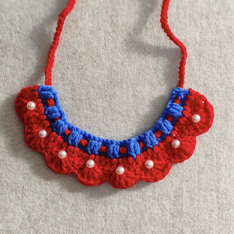 Πλεκτό αξεσουάρ για κατοικίδια – σχέδιο αντιστοίχισης χρωμάτων, υλικό μαλλί, καθολική εφαρμογή, INS στυλ, κατάλληλο για όλες τις εποχές