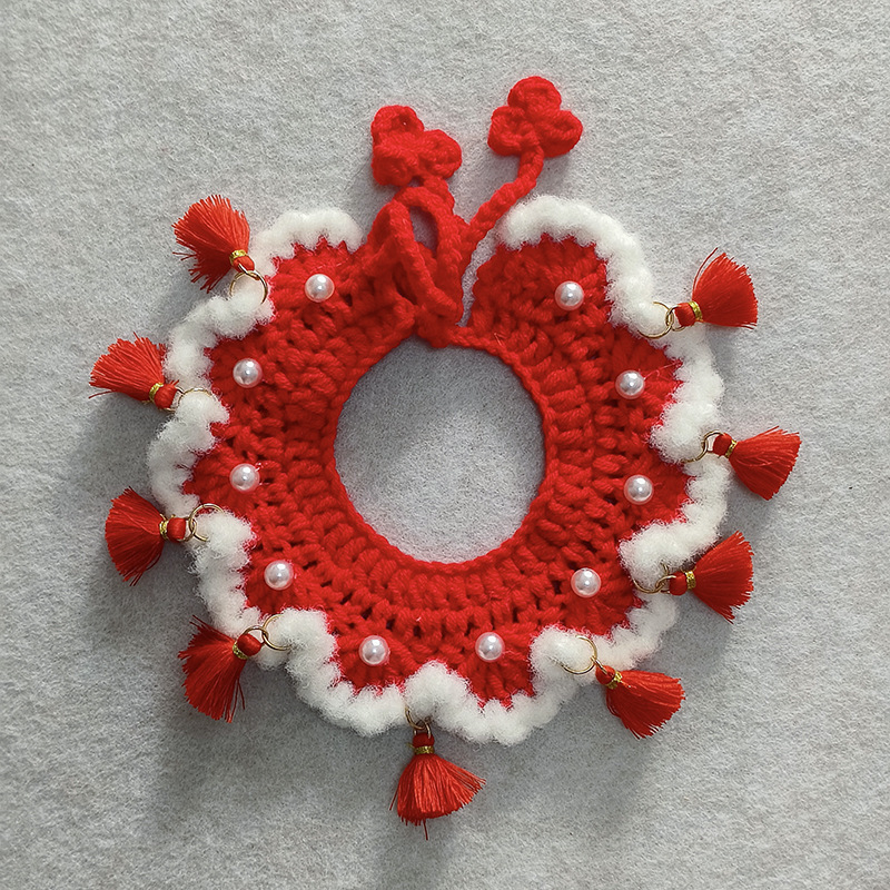 Πλεκτό αξεσουάρ για κατοικίδια – σχέδιο αντιστοίχισης χρωμάτων, υλικό μαλλί, καθολική εφαρμογή, INS στυλ, κατάλληλο για όλες τις εποχές