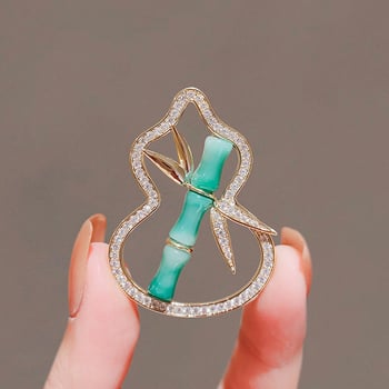 Γυναικεία καρφίτσα με φλοράλ μοτίβο από κράμα, ηλεκτροπλατινόμενη, Αρ. 389