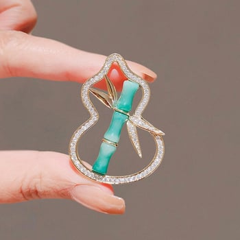 Γυναικεία καρφίτσα με φλοράλ μοτίβο από κράμα, ηλεκτροπλατινόμενη, Αρ. 389