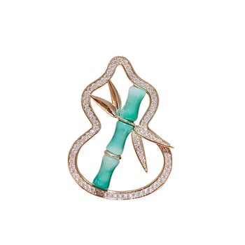 Γυναικεία καρφίτσα με φλοράλ μοτίβο από κράμα, ηλεκτροπλατινόμενη, Αρ. 389