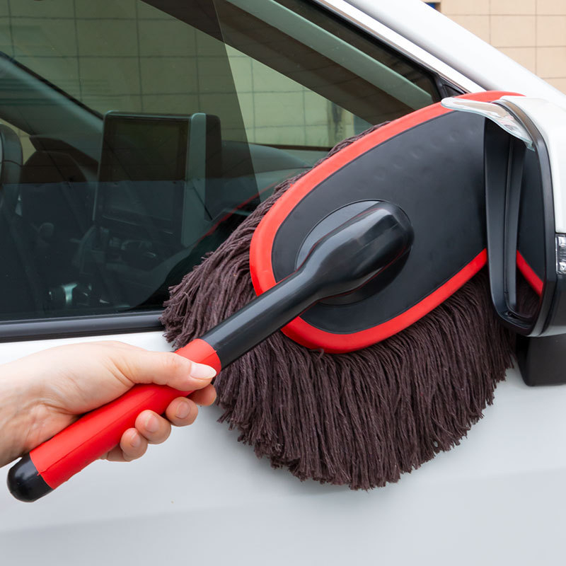 Četka za pranje automobila s vlaknima od 100% pamuka, okretna teleskopna drška, drška od inženjerskih plastika